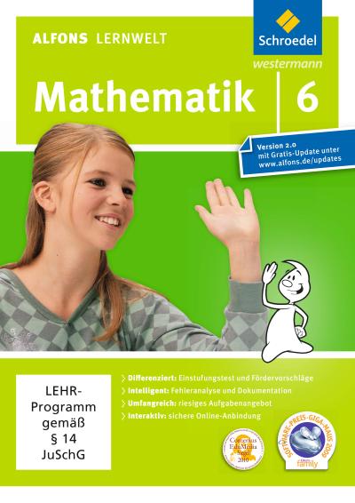 Alfons Lernwelt Lernsoftware Mathematik 6. DVD-ROM für Windows 7; Vista; XP und Mac