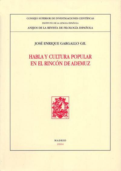 Habla y cultura popular en el rincón de Ademuz