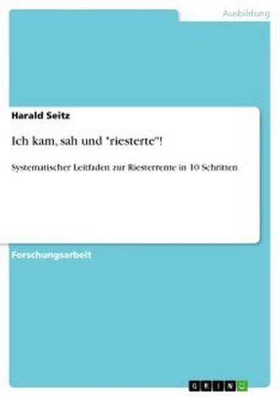 Ich kam, sah und ’riesterte’!