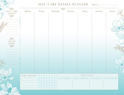 Self-Care Weekly Planner Notepad