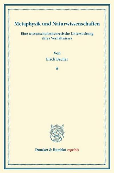Metaphysik und Naturwissenschaften
