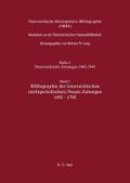 Bibliographie der österreichischen (nichtperiodischen) Neuen Zeitungen 1492-1705