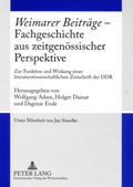 ’Weimarer Beiträge’ - Fachgeschichte aus zeitgenössischer Perspektive