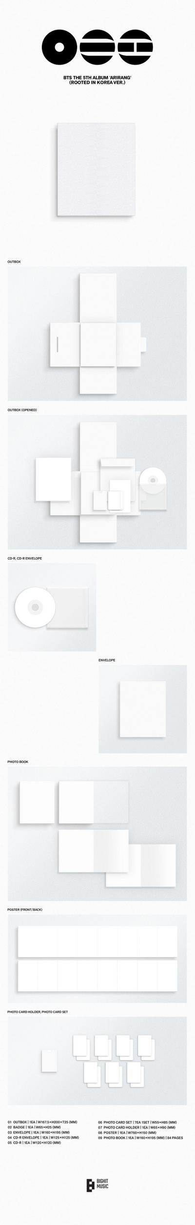 BTS The 5th Album ’ARIRANG’ (Rooted in Music Ver.)