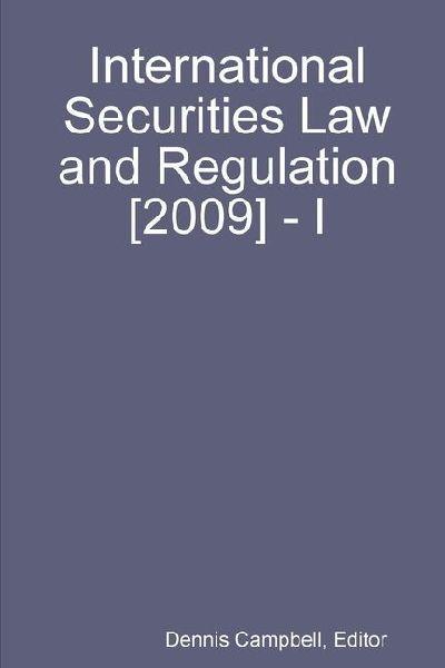 International Securities Law and Regulation [2009] - I