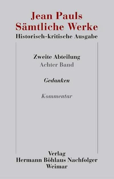 Jean Pauls Sämtliche Werke. Historisch-kritische Ausgabe; .. Tl.-Bd.2