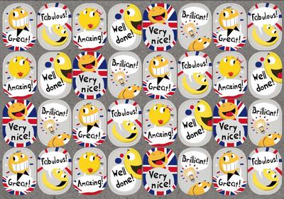 Belobigungssticker: Englisch