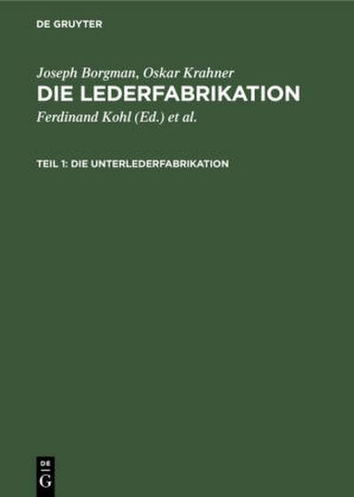 Die Unterlederfabrikation
