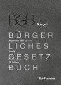 Kommentar zum Bürgerlichen Gesetzbuch mit Einführungsgesetz und Nebengesetzen (BGB) (Soergel). Band 1, Allgemeiner Teil 1: §§ 1-103
