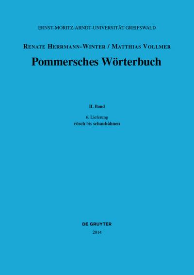 Pommersches Wörterbuch rösch bis schaubåhnen
