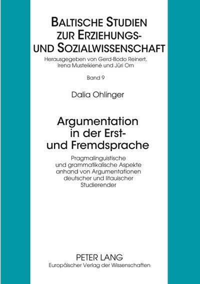 Argumentation in der Erst- und Fremdsprache