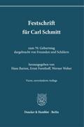 Festschrift für Carl Schmitt zum 70. Geburtstag da