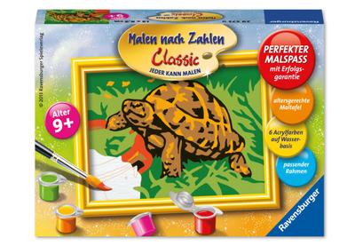 Ravensburger Malen nach Zahlen Classic Schildkröte, Serie F, inkl. 6 Farben