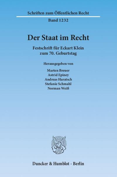 Der Staat im Recht
