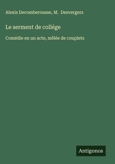 Le serment de collége