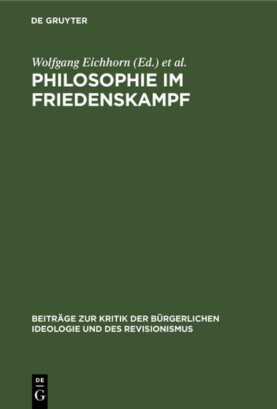 Philosophie im Friedenskampf