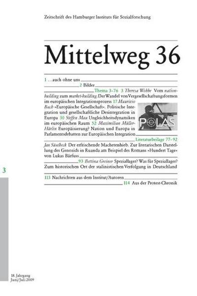 Europäische Gesellschaft? Mittelweg 36, Zeitschrift des Hamburger Instituts für Sozialforschung, Heft 3/2009