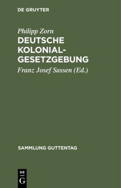 Deutsche Kolonialgesetzgebung