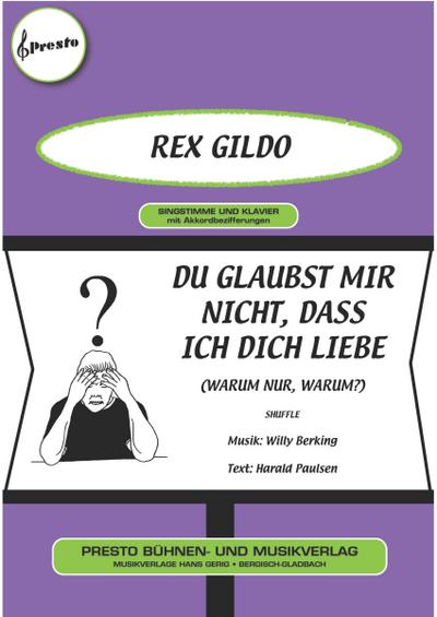 Du glaubst mir nicht, dass ich dich liebe