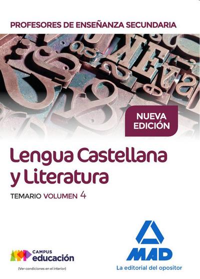 Lengua castellana y literatura : Cuerpo de Profesores de Enseñanza Secundaria : temario