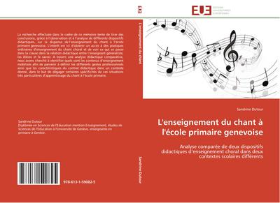 L’enseignement du chant à l’école primaire genevoise