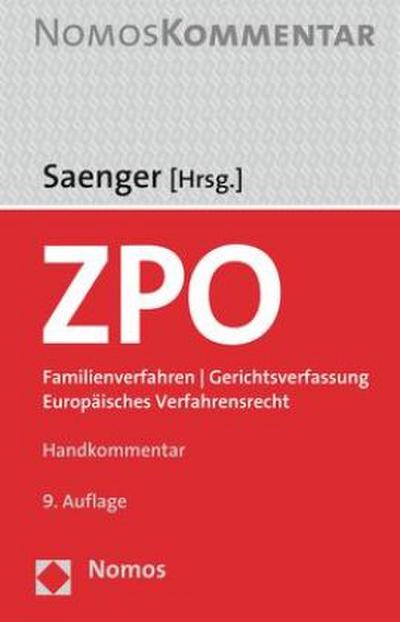 Zivilprozessordnung: Familienverfahren | Gerichtsverfassung | Europäisches Verfahrensrecht