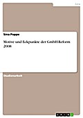 Motive und Eckpunkte der GmbH-Reform 2008 - Sina Poppe
