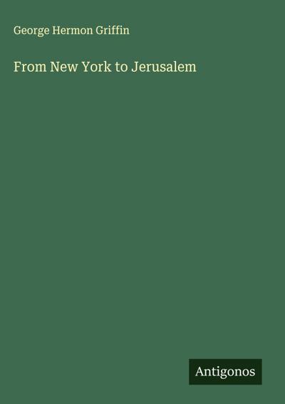 From New York to Jerusalem