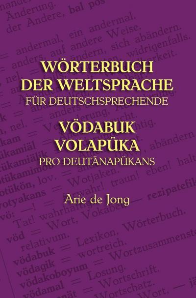 Wörterbuch der Weltsprache für Deutschsprechende 