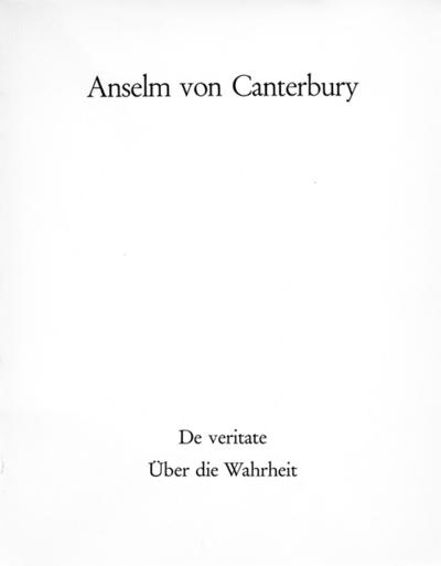 De Veritate.Über die Wahrheit