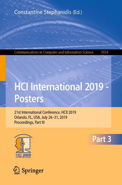 HCI International 2019 - Posters