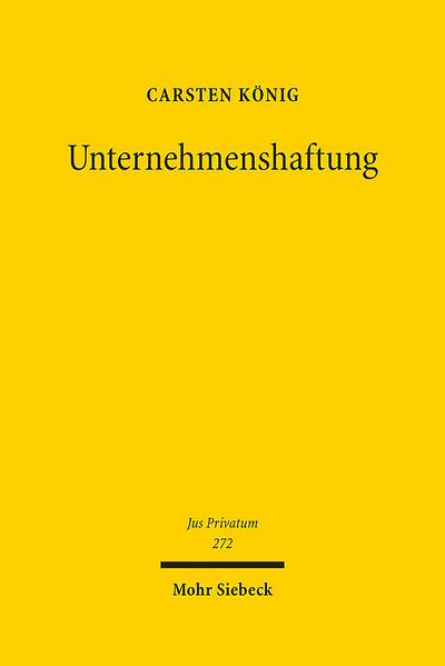 Unternehmenshaftung: Dogmatische Rekonstruktion der deliktischen Schadensersatzhaftung von Unternehmensträgern (Jus Privatum, Band 272)