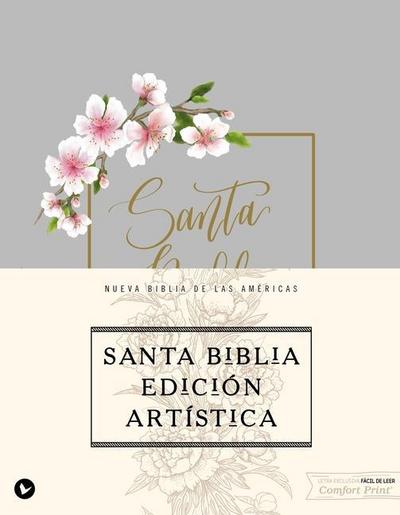 Nbla, Santa Biblia, Edición Artística, Tapa Dura/Tela, Arte Con Bordes Dorados, Palabras de Jesús En Rojo, Comfort Print