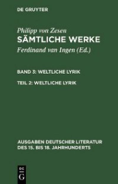 Weltliche Lyrik