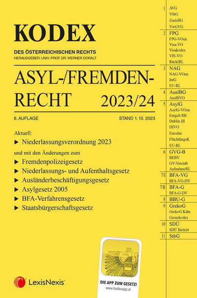 KODEX Asyl- und Fremdenrecht 2023/24 - inkl App