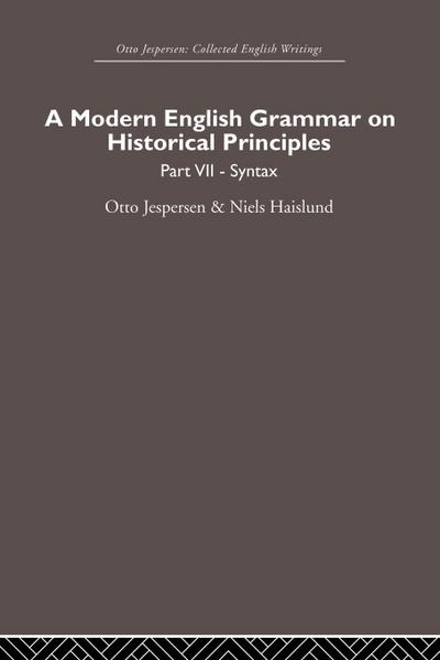 A Modern English Grammar on Historical Principles