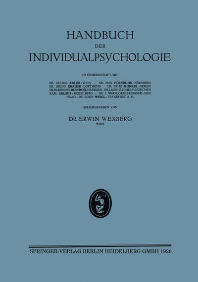 Handbuch der Individualpsychologie