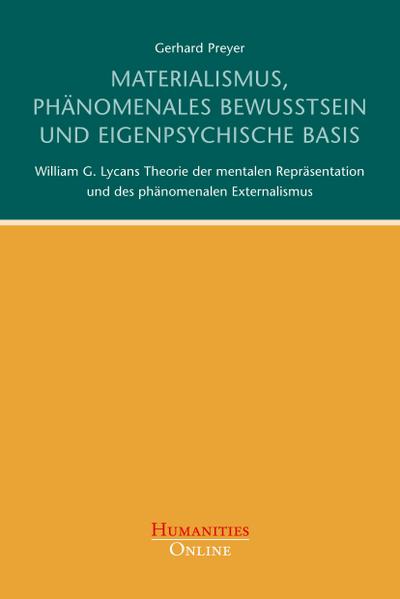 Materialismus, phänomenales Bewusstsein und eigenpsychische Basis