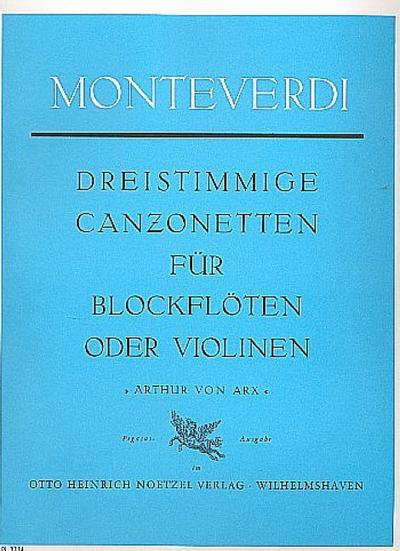 Dreistimmige Canzonettenfür 3 Blockflöten (SSA)