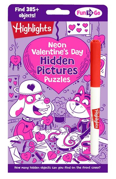 Neon Valentine’s Day Hidden Pictures Puzzles