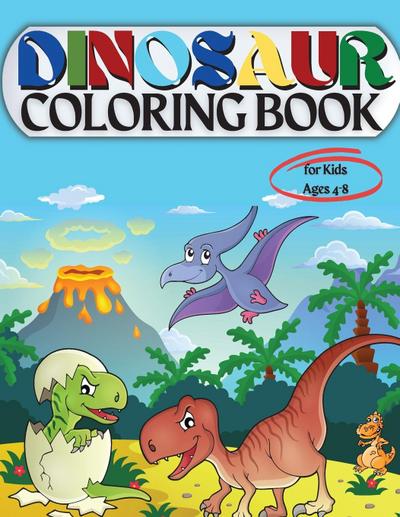 Dinosaur Coloring Book for Kids Ages 4-8