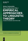 Empirical Approaches to Linguistic Theory