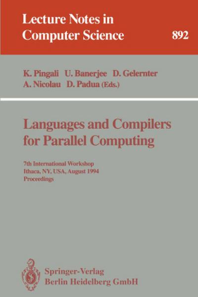 Languages and Compilers for Parallel Computing
