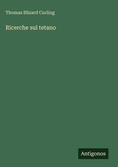 Ricerche sul tetano