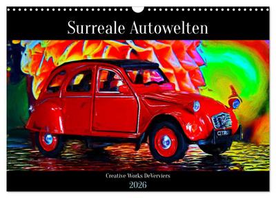 Surreale Autowelten (Wandkalender 2026 DIN A3 quer), CALVENDO Monatskalender