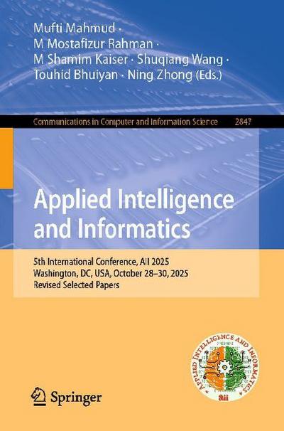 Applied Intelligence and Informatics