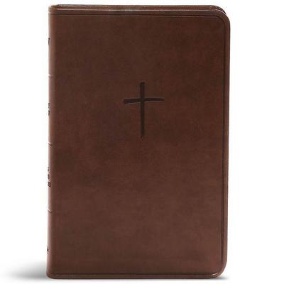 CSB Compact Bible, Brown LeatherTouch, Value Edition