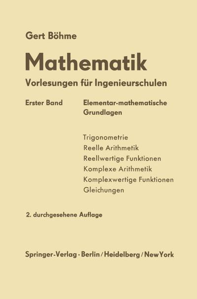 Elementar-mathematische Grundlagen