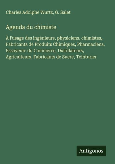 Agenda du chimiste