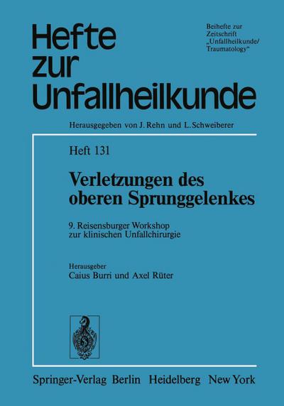 Verletzungen des oberen Sprunggelenkes
